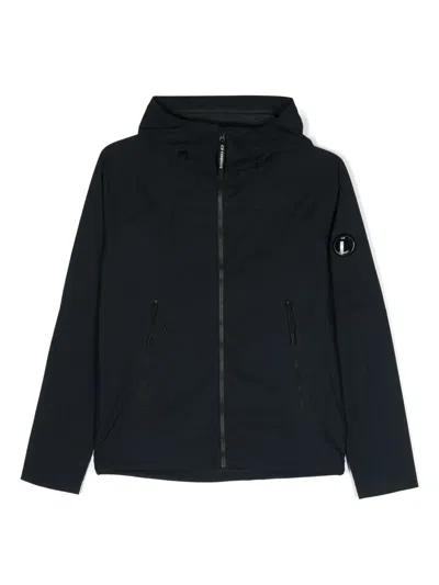 C.p. Company Kids' Lens-detailed Lightweight Jacket In Blue