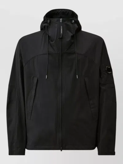 C.p. Company Pro Tek Hooded Jacket Multi Pocket Design In Black