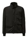 C.p. Company Utility Jacket With High Collar And Pockets In Black