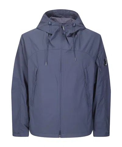 C.p. Company Pro-tek Lens-detail Hooded Jacket In Blue