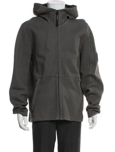 Pre-owned C.p. Company Puffer Coat In Gray
