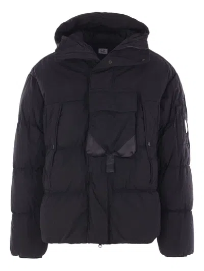 C.P. COMPANY C.P. COMPANY PUFFY BLACK COAT WITH HIGH COLLAR