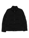 C.p. Company Puffy Orange Jacket With High Collar In Black