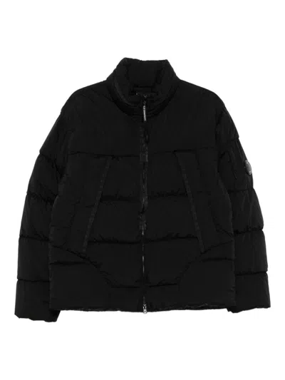 C.P. COMPANY PUFFY ORANGE JACKET WITH HIGH COLLAR