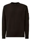 C.p. Company Pocket-detail Crew-neck Sweater In Brown