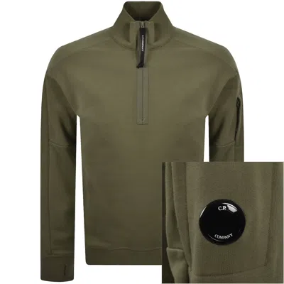 C.p. Company Cp Company Quarter Zip Sweatshirt Capers Green