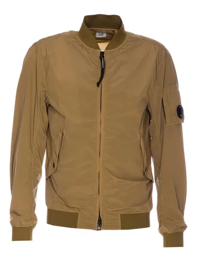 C.p. Company Bomber Jacket In Brown