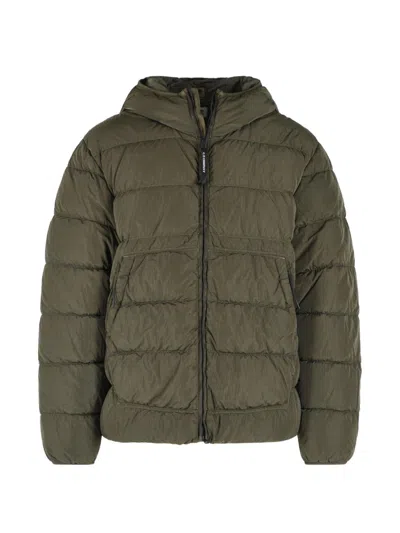 C.p. Company Quilted Down Down Jacket In Khaki