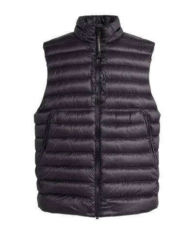 C.p. Company Quilted Down Vest In Nightshade