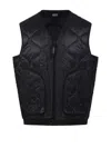 C.p. Company Diamond-quilted Sleeveless Jacket With Structured Design In Black