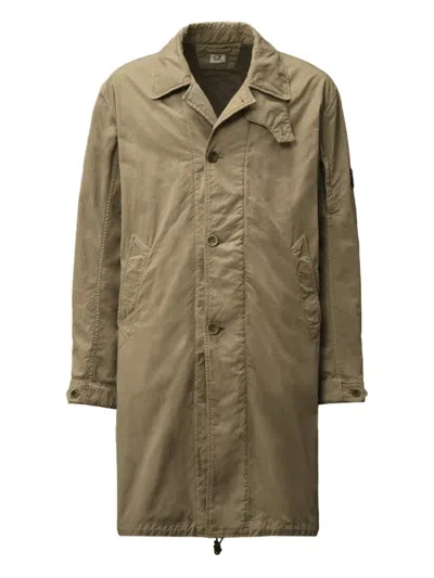 C.P. COMPANY QUILTED-LINED BUTTONED COAT
