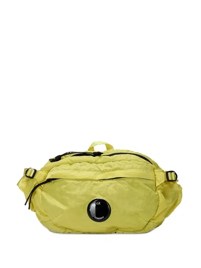 C.p. Company Quilted Messenger Bag In Yellow
