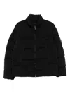 C.p. Company Puffy Orange Jacket With High Collar In Black