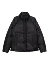 C.p. Company Quilted Panelled Jacket In Black
