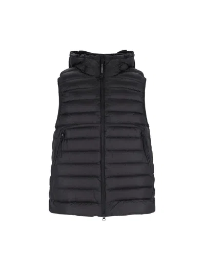 C.P. COMPANY QUILTED PUFFER GILET - BLACK