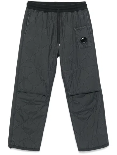 C.p. Company Quilted Trousers In Grey