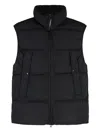C.p. Company Quilted Turtleneck Vest In Black
