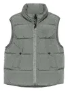 C.p. Company Quilted Zip-front Vest In Green