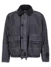C.p. Company 'adjustable Hem Hooded Jacket With Front Pockets' In Gray