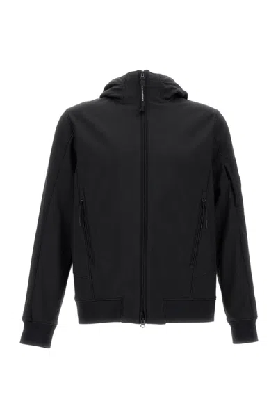 C.p. Company Rainproof Full Zip Jacket With Hood In Gray