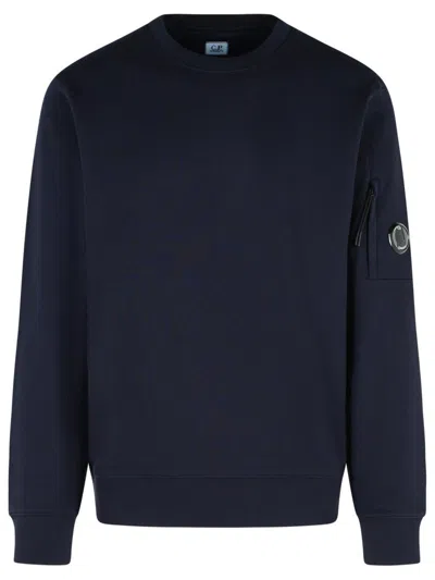 C.P. COMPANY RAISED' BLUE COTTON SWEATSHIRT