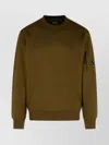 C.p. Company Raised Cotton Sweatshirt Arm Pocket In Brown