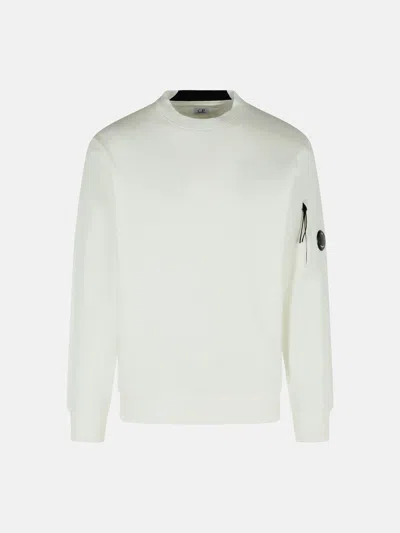 C.p. Company 'raised' White Cotton Sweatshirt