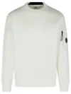 C.p. Company Felpa Girocollo Diagonal Raised In White