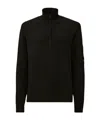 C.p. Company Re-wool Half Zip Lens Sweater In Black