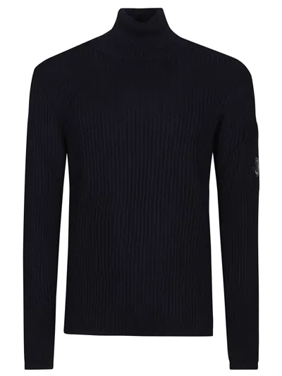 C.p. Company Re-wool Turtle Neck Sweater In Black