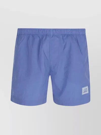C.p. Company Recycled Lightweight Swim Shorts With Adjustable Waist In Blue