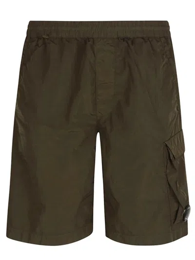 C.p. Company Recycled Multifilament Nylon Cargo Shorts In Green