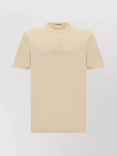 C.p. Company Regular Fit Cotton Crew Neck T-shirt In Brown