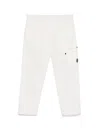 C.p. Company Regular Fit Cotton Linen Pants In White