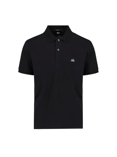 C.p. Company 'stretch Piquet' Regular Polo Shirt In Black