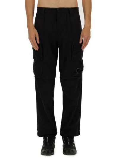 C.P. COMPANY C.P. COMPANY RELAXED FIT BLACK CARGO PANTS