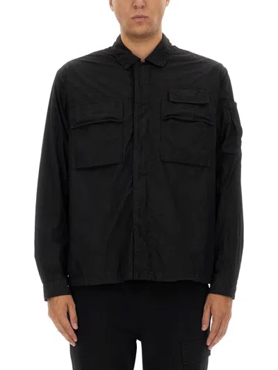 C.P. COMPANY RELAXED FIT BLACK OVERSIZE SHIRT