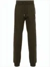 C.p. Company Relaxed Fit Brown Jogger Pants With Lens Detail In Black