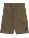 C.p. Company Drawstring-waist Cargo-pocket Shorts In Brown