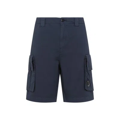 C.p. Company Cargo Bermuda Shorts Belt Loops In Blue