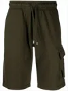 C.p. Company Relaxed Fit Cargo Shorts With Distinctive Lens Detail In Green
