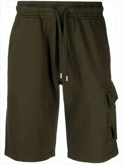 C.P. COMPANY RELAXED FIT CARGO SHORTS WITH DISTINCTIVE LENS DETAIL