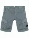 C.p. Company Relaxed Fit Cargo Shorts With Flap Pockets In White