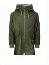 C.p. Company Relaxed-fit Green Hooded Jacket With Functional Pockets In Green