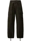 C.p. Company Relaxed Fit Grey Cargo Pants With Flap Pockets In Black