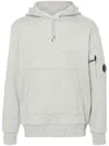 C.p. Company Relaxed Fit Hooded Sweatshirt With Kangaroo Pocket In White