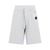 C.p. Company Relaxed Fit Shorts With Adjustable Drawstring In White