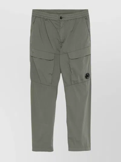 C.p. Company Relaxed Fit Trousers Multiple Pockets In Green