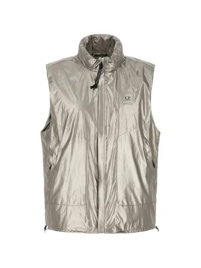 C.p. Company Removable Hood Metropolis Series Vest In Gray