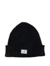 C.p. Company C.p.company Logo-patch Beanie Hat In Black